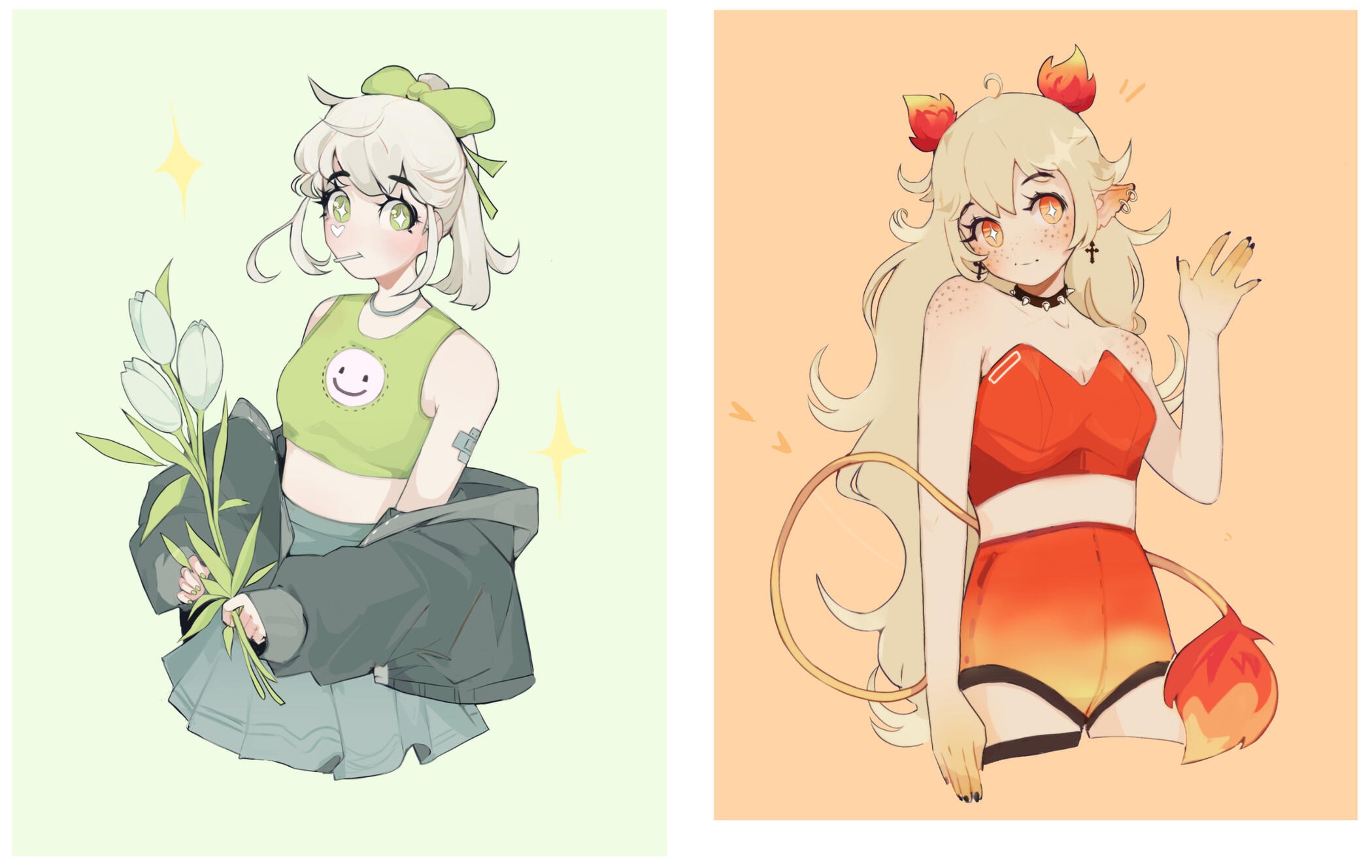 Half body £65 (+£10 for new character design)